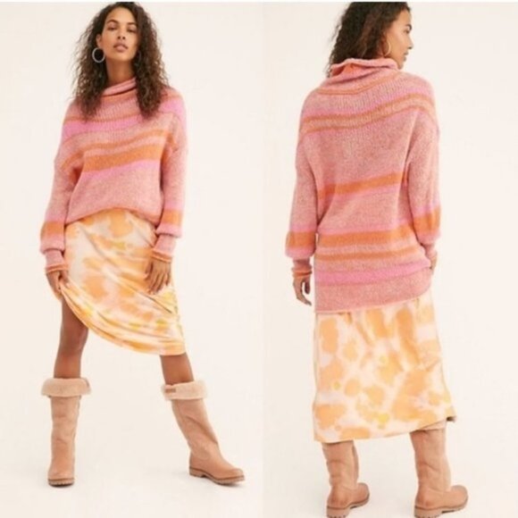 Free People Candy Stripe Tunic Sweater - Picture 1 of 4